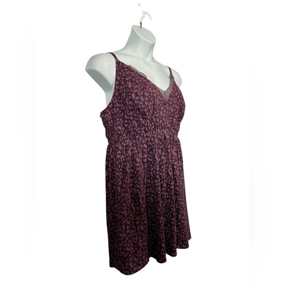 NWOT, Lane Bryant, Plus Size Cacique Cotton Chemise, 2X, Burgundy 🌙 - Picture 5 of 9